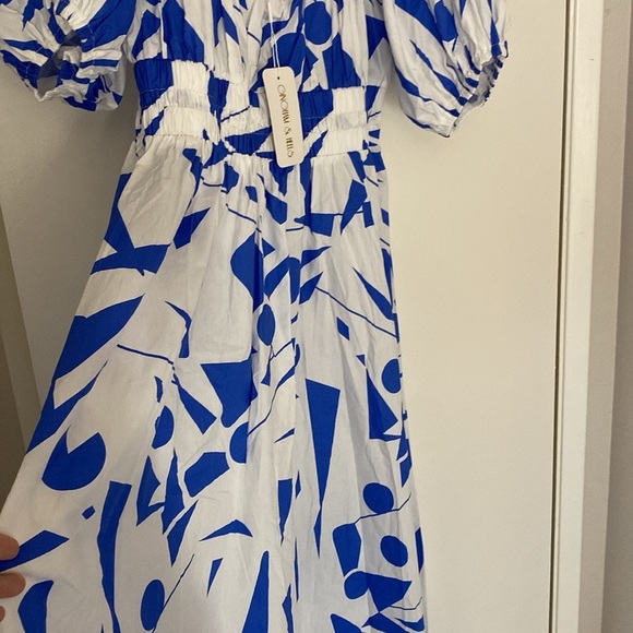 Women’s NWT Blue/White Laylani Dress - Picture 3 of 8